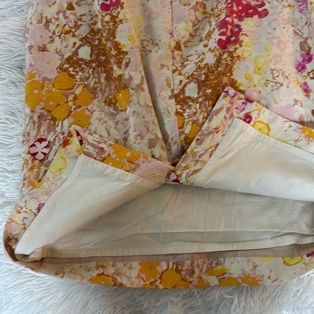 J. Crew Floral Skirt in Pink and Orange - Picture 2 of 4